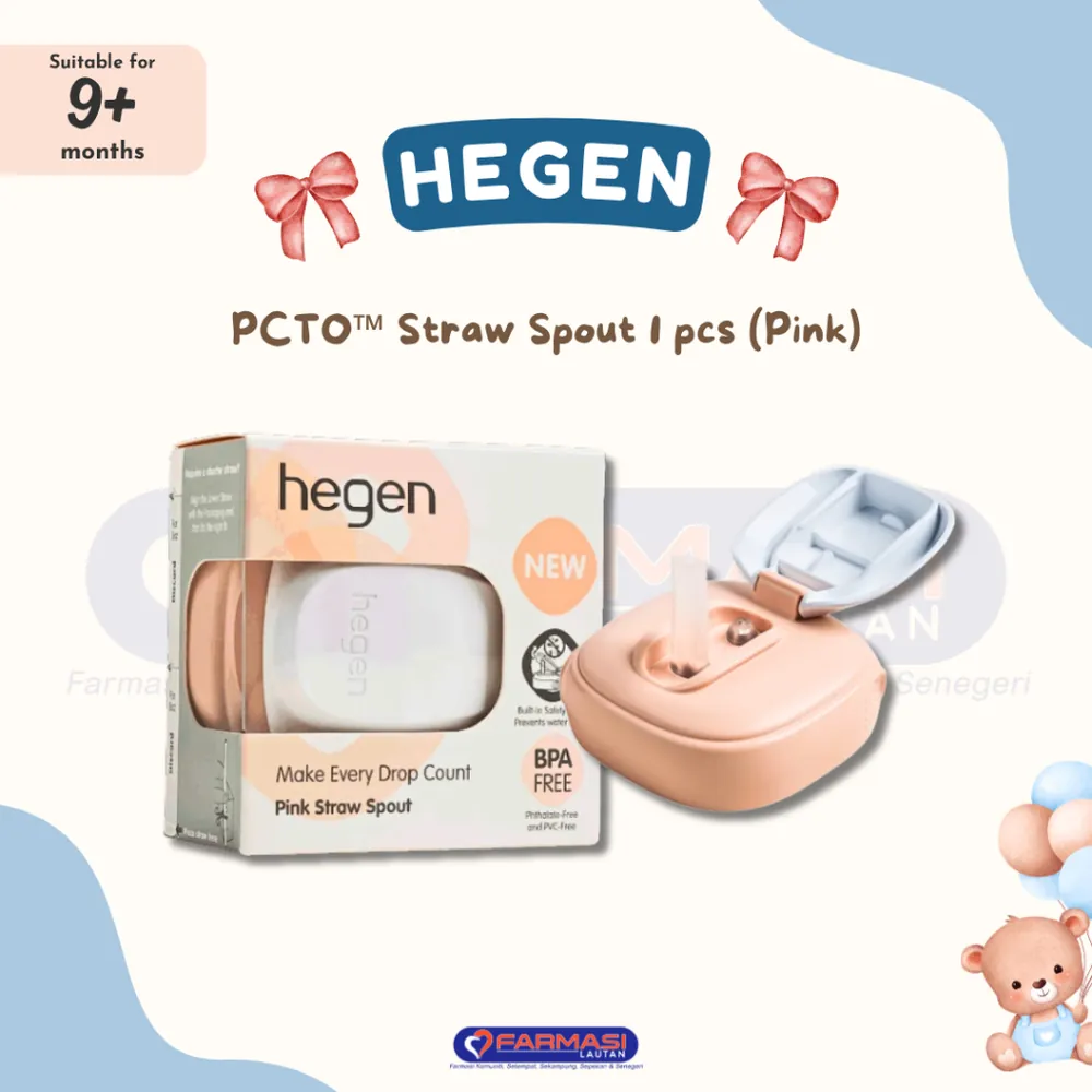 HEGEN STRAW SPOUT PINK 1 PCS