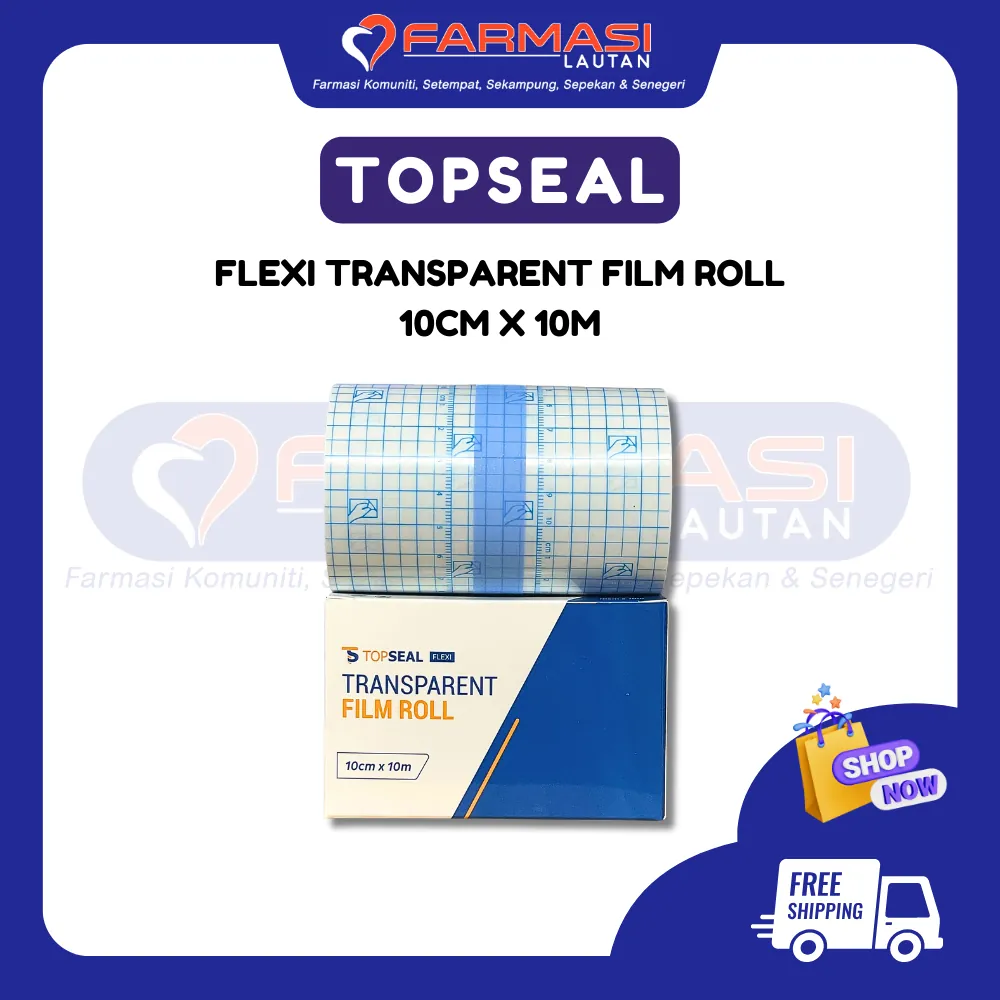 TOPSEAL FLEXI TRANSPARENT FILM ROLL 10 CM X 10 M