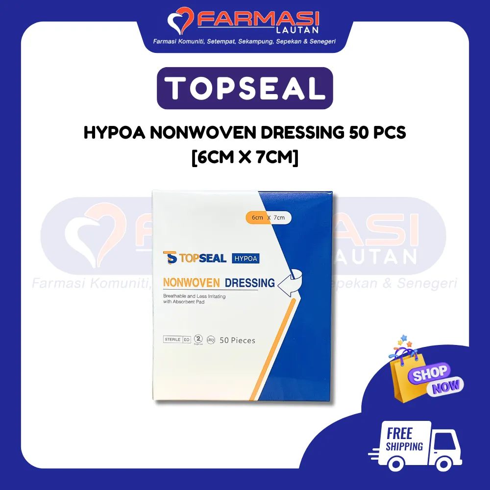 TOPSEAL HYPOA NONWOVEN DRESSING 6 CM X 7 CM 50 PCS