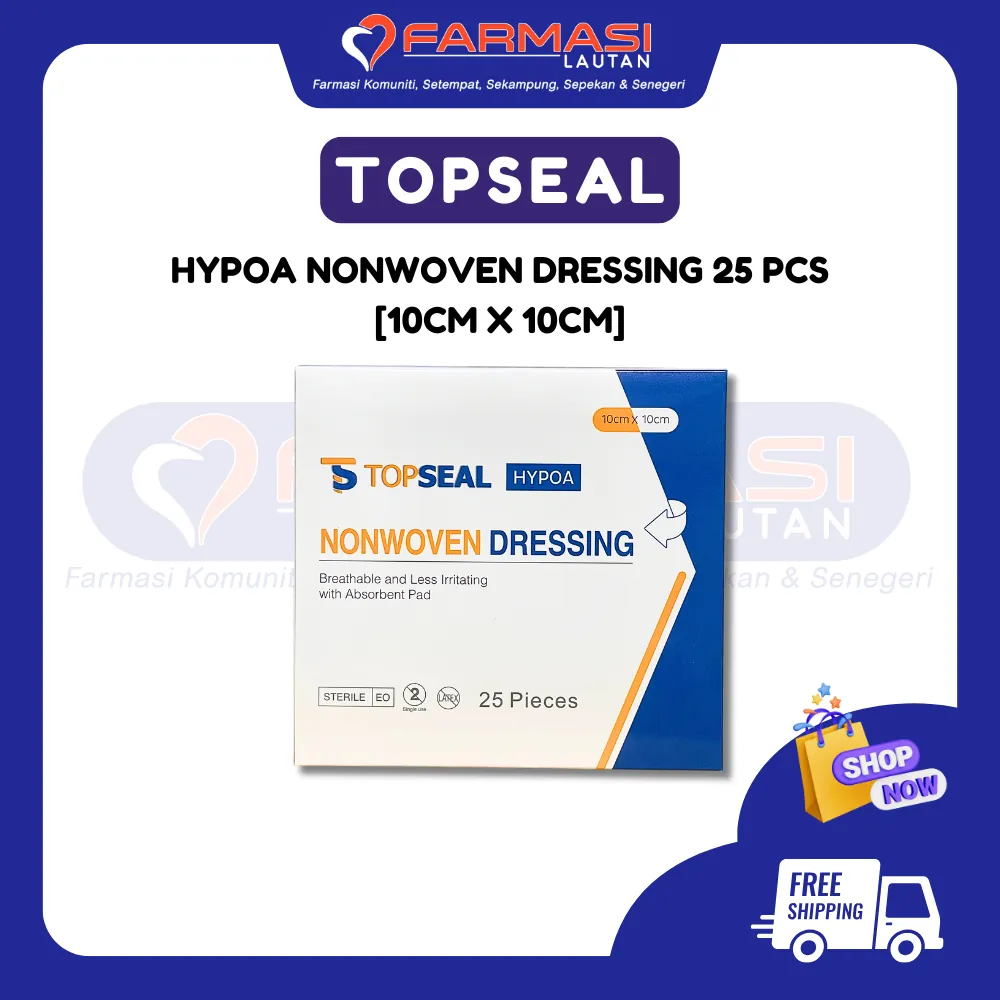 TOPSEAL HYPOA NONWOVEN DRESSING 10 CM X 10 CM 25 PCS