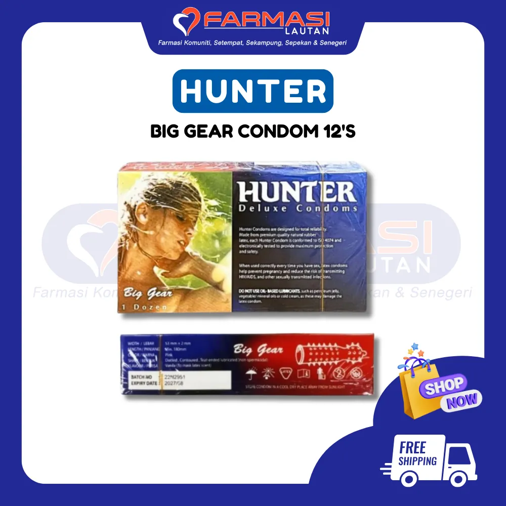HUNTER BIG GEAR 12 CONDOMS