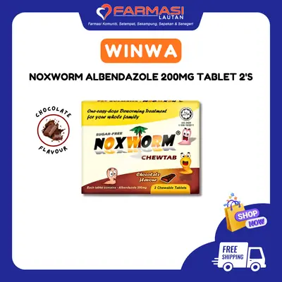 Noxworm 200 mg 2 Chwtabs