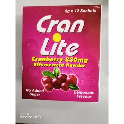 Cran Lite Cranberry 830mg Effervescent Powder 5 g 12 SCHTS