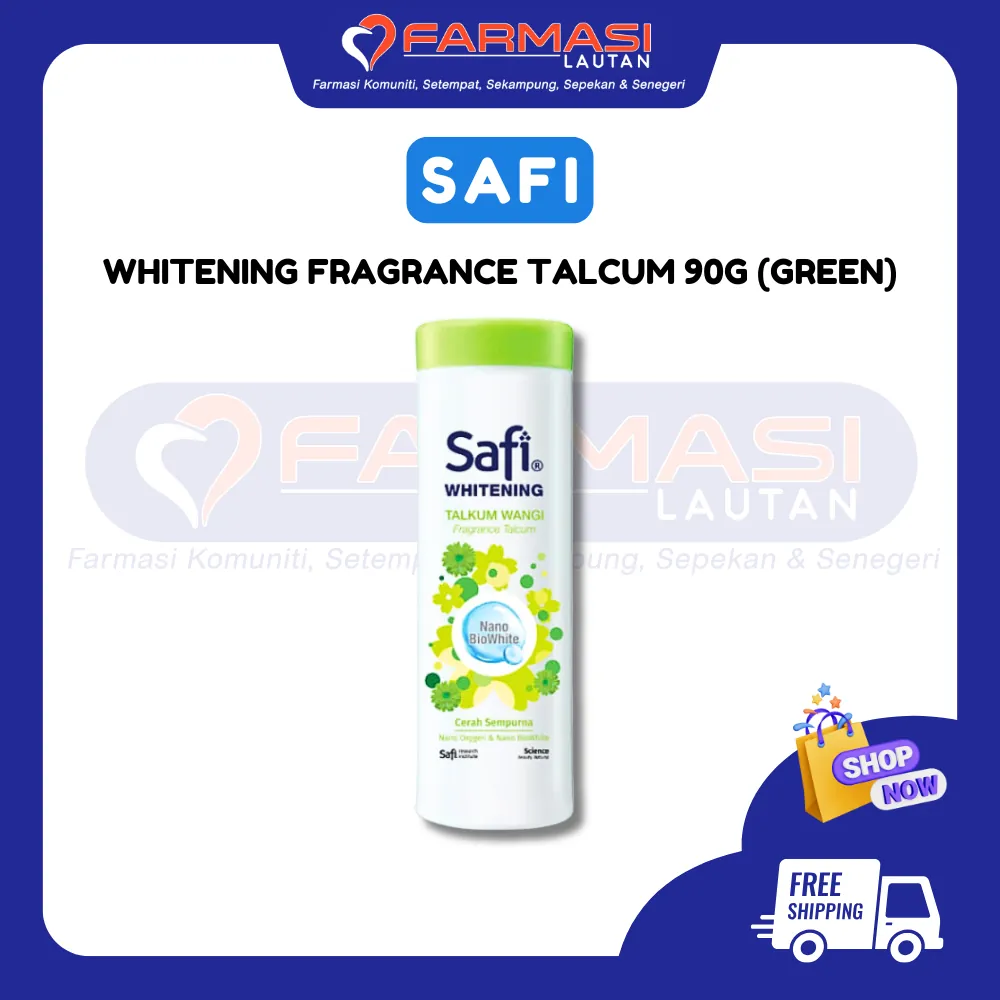 SAFI BALQIS WHITENING TALKUM WANGI (HIJAU) 90 G