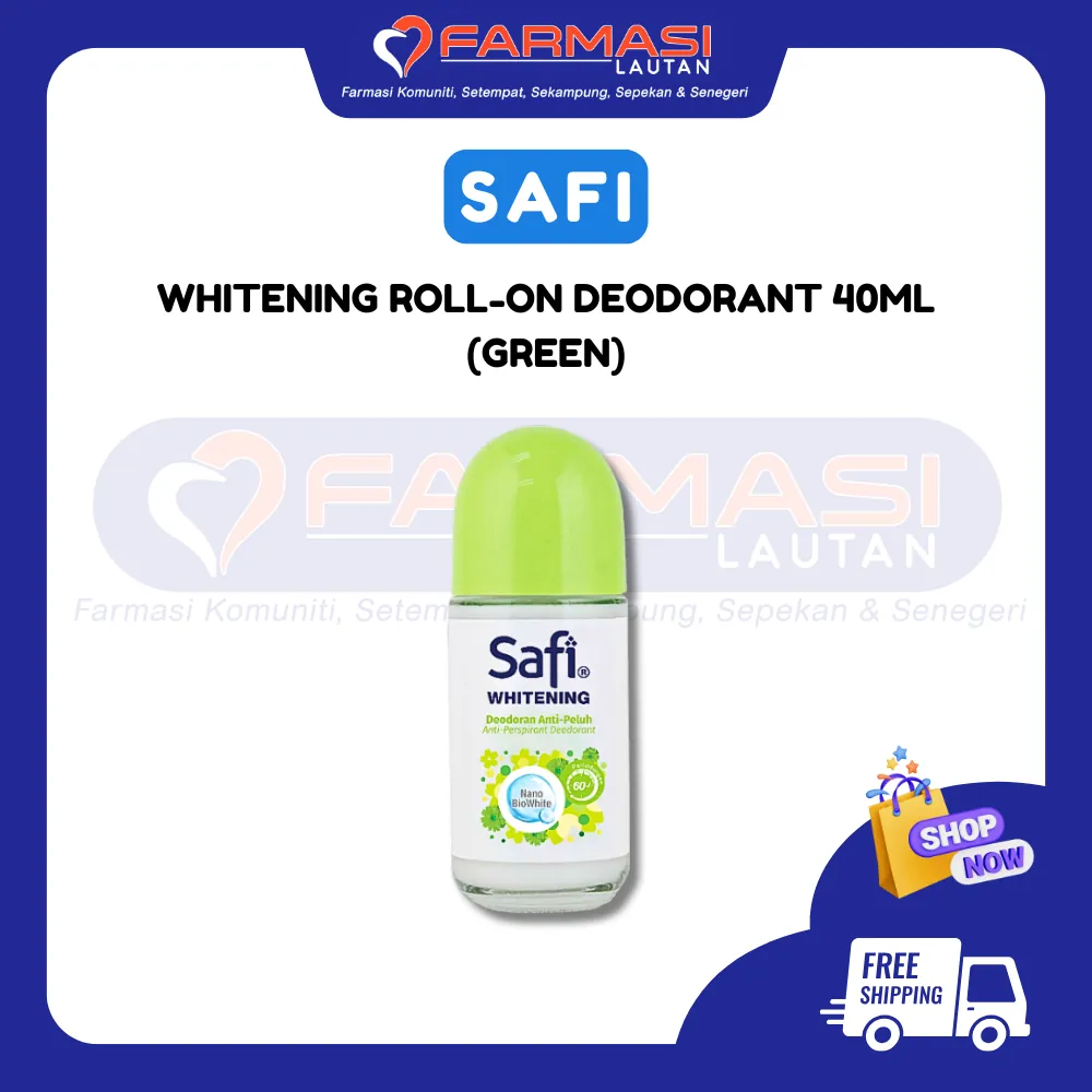 SAFI WHITENING ROLL-ON DEODORANT (HIJAU) 40 ML
