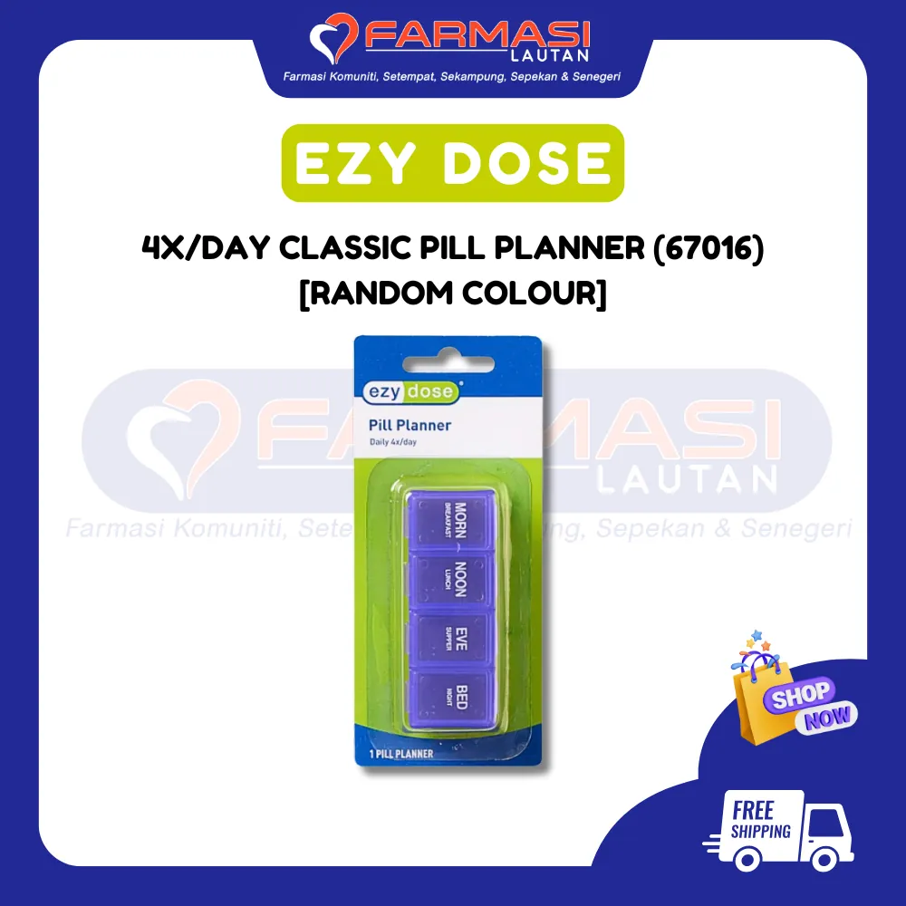 EZY DOSE 67016 FOUR-A-DAY CLASSIC PILL REMINDER