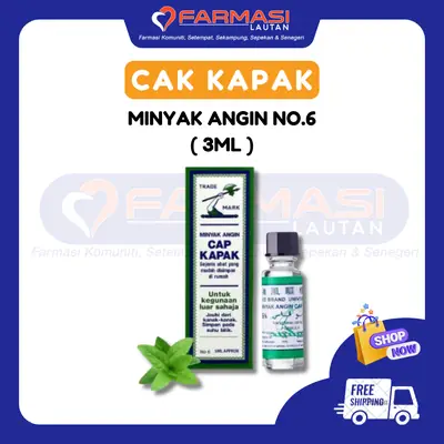 MINYAK ANGIN CAP KAPAK 3 ML NO 6