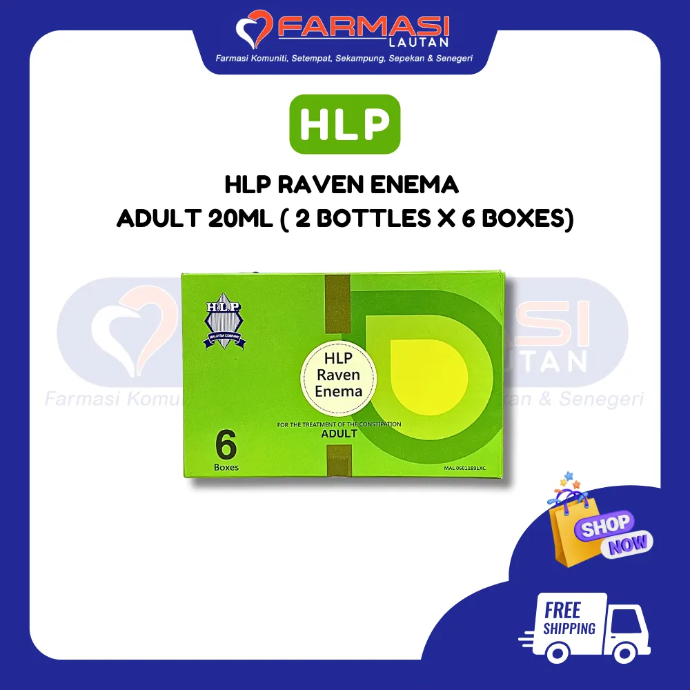 HLP RAVEN ENEMA 20 ML 2 SQUEEZE BOTTLES 6 BOXES