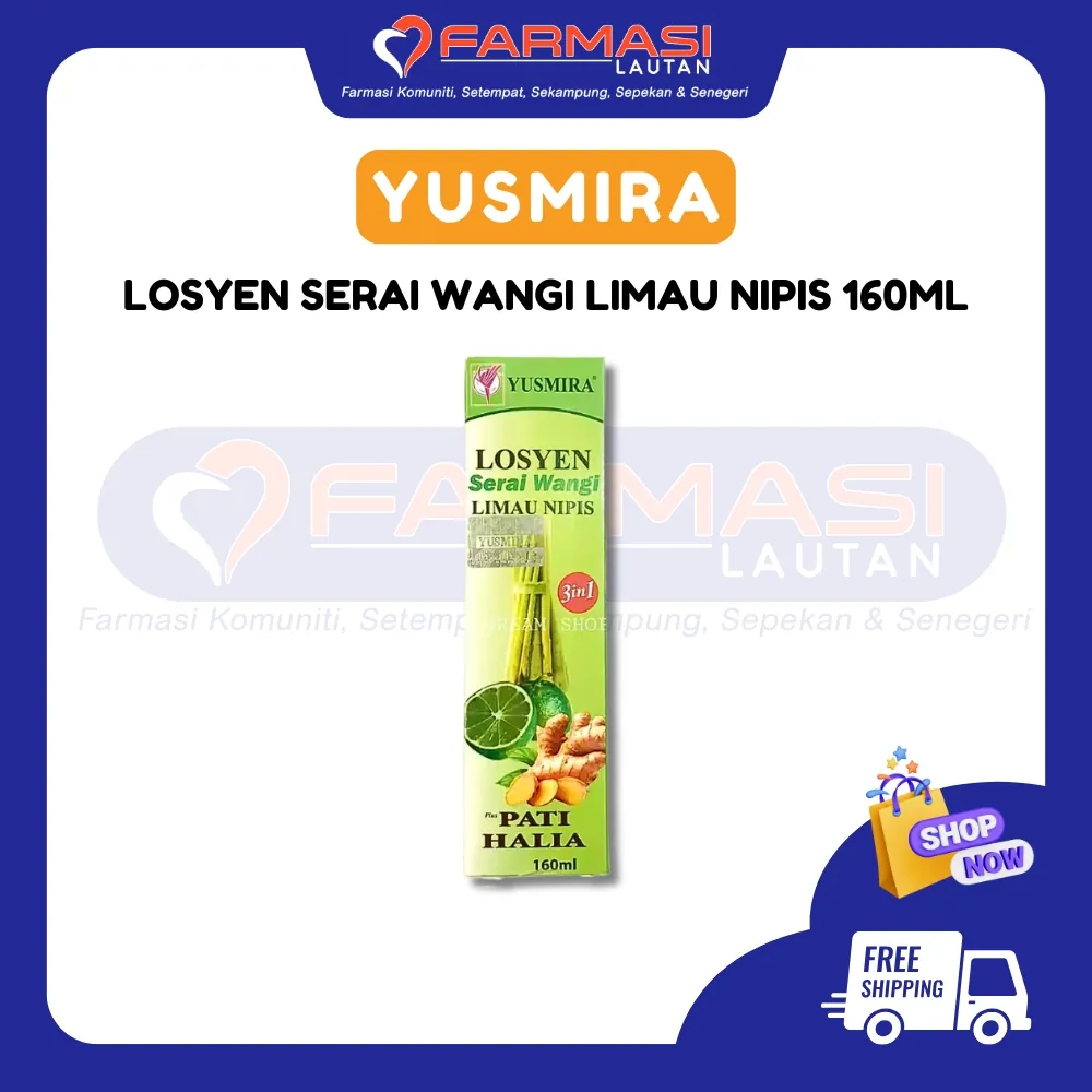 YUSMIRA LOSYEN SERAI WANGI LIMAU NIPIS 160 ML