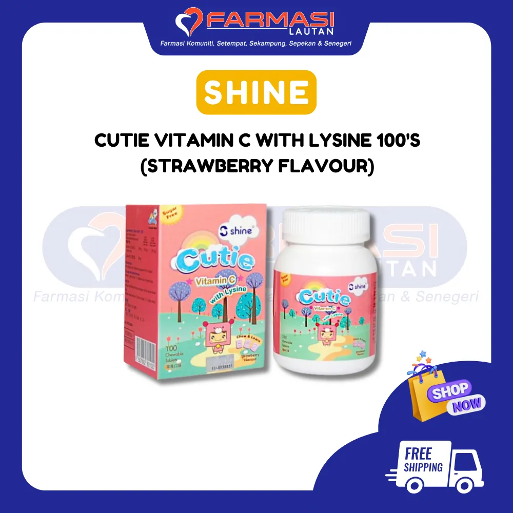 SHINE CUTIE VITAMIN C WITH LYSINE 100'S