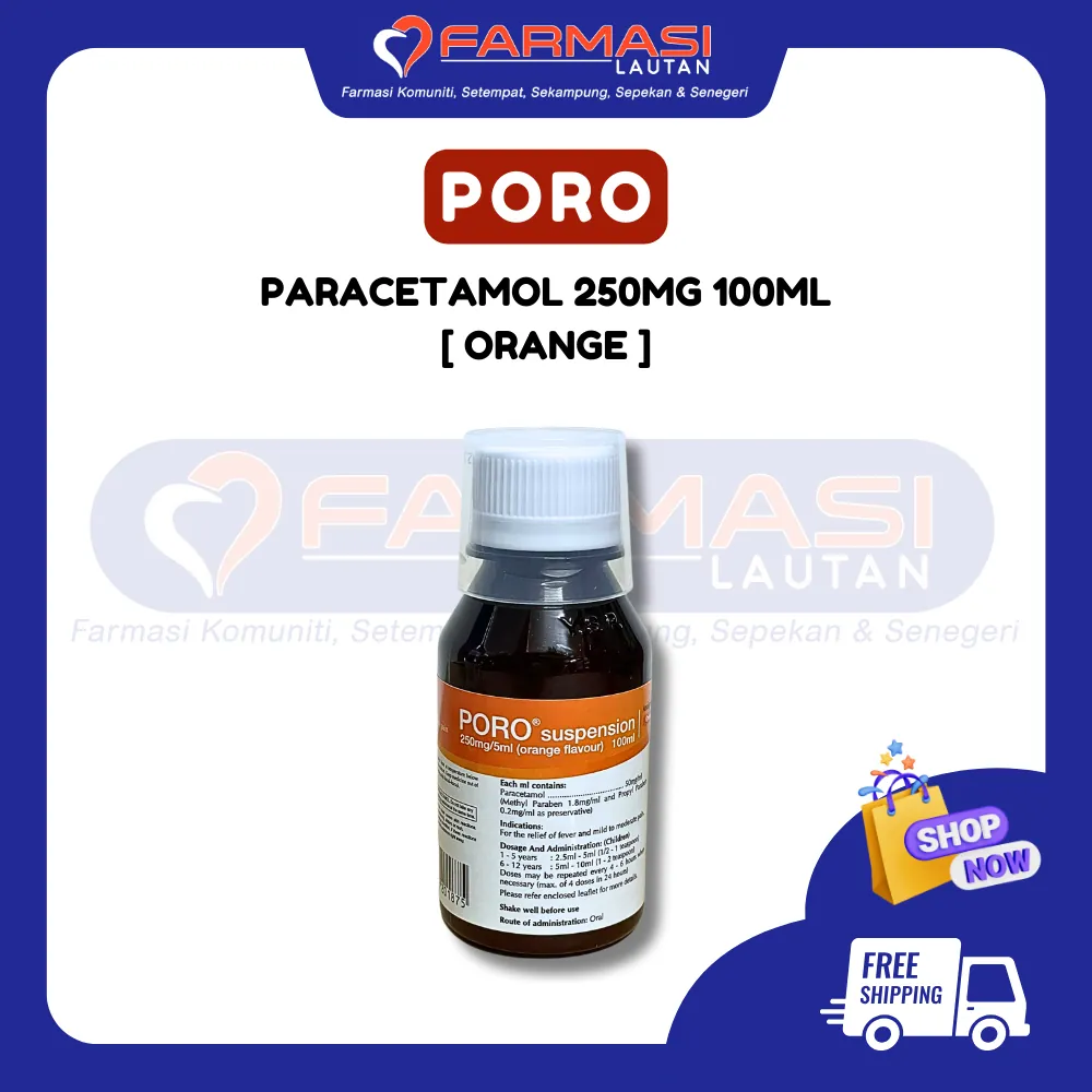 YSP PORO 250 MG/5 ML SUSPENSION ORANGE 100 ML