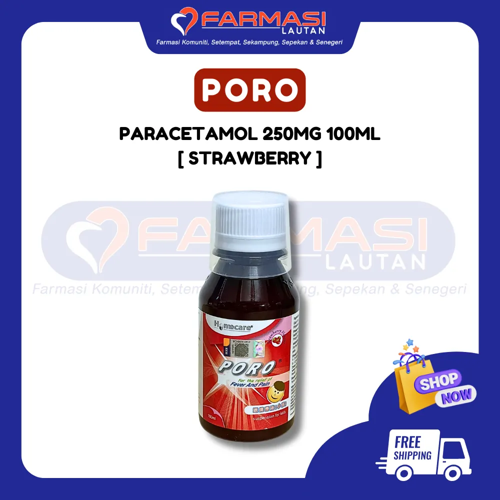 YSP PORO 250 MG/5 ML SUSPENSION STRAWBERRY 100 ML