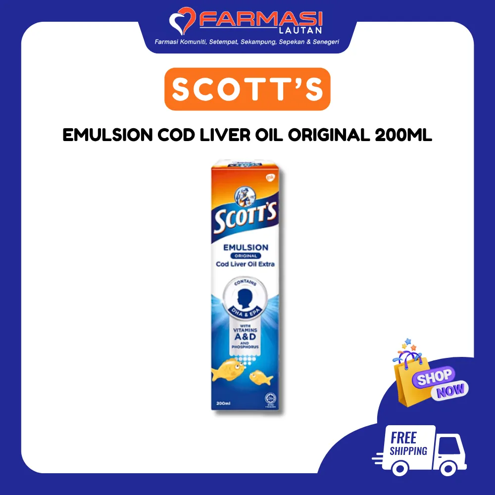 SCOTT'S EMULSION COD LIVER OIL ORIGINAL 200 ML
