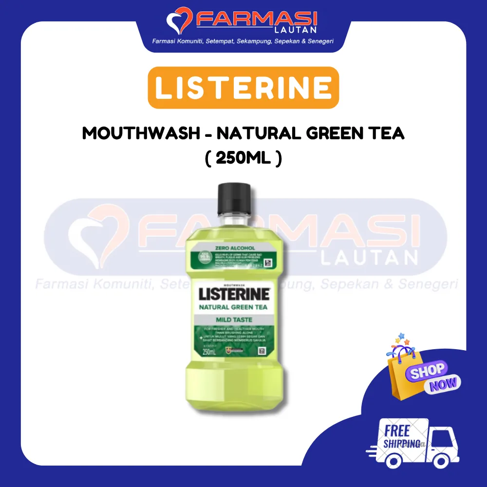 LISTERINE NATURAL GREEN TEA MILD TASTE 250 ML