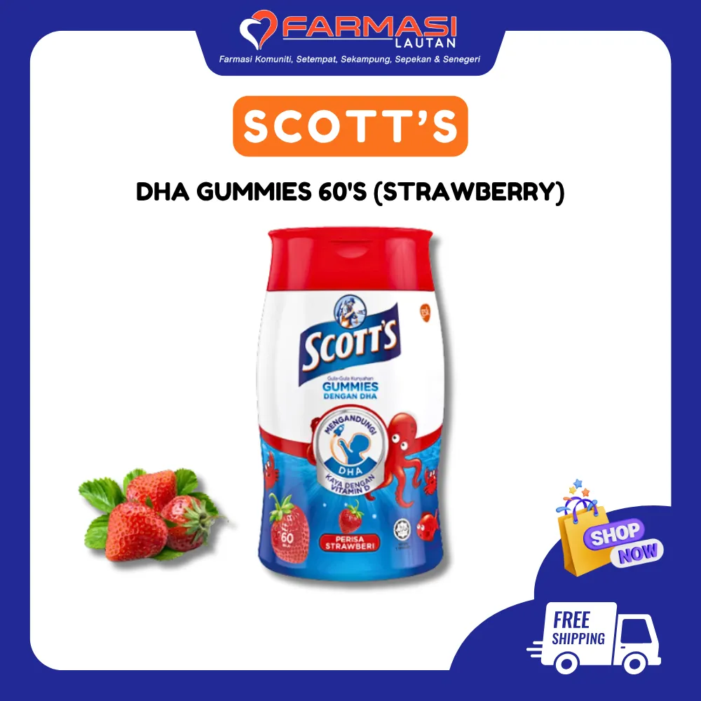 SCOTT'S DHA GUMMIES STRAWBERI 60 GUMMIES