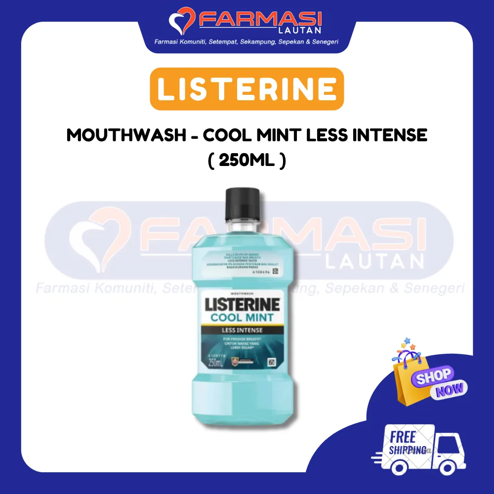 LISTERINE COOL MINT LESS INTENSE MOUTHWASH 250ML