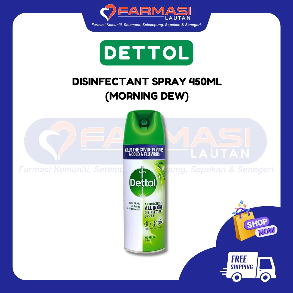 DETTOL DISINFECTANT SPRAY MORNING DEW 450ML