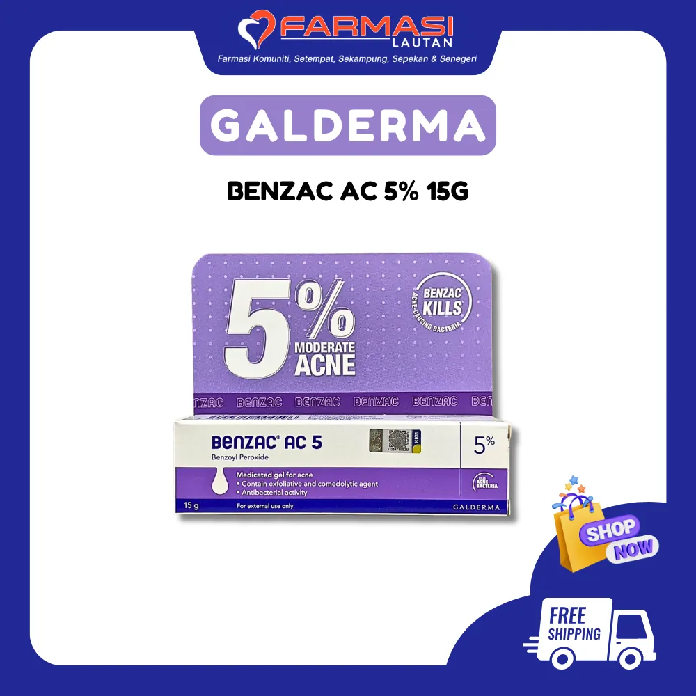 Benzac Ac Gel 5% 15 GM