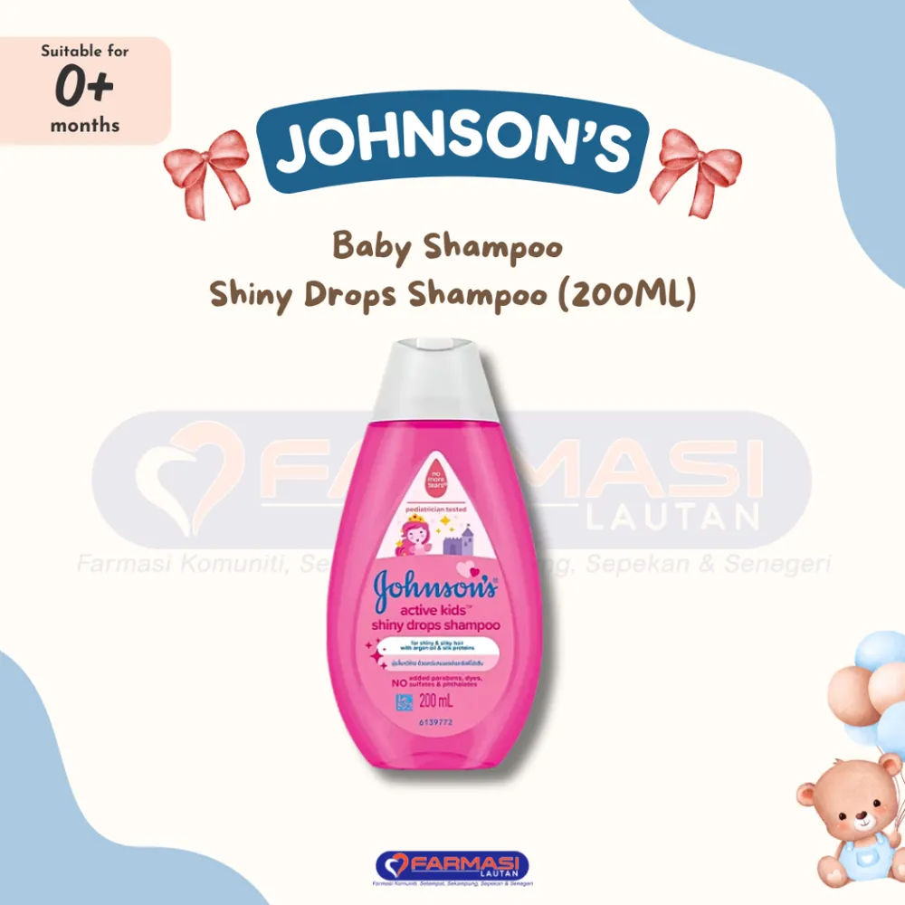 JOHNSON'S BABY SHINY DROPS SHAMPOO 200 ML