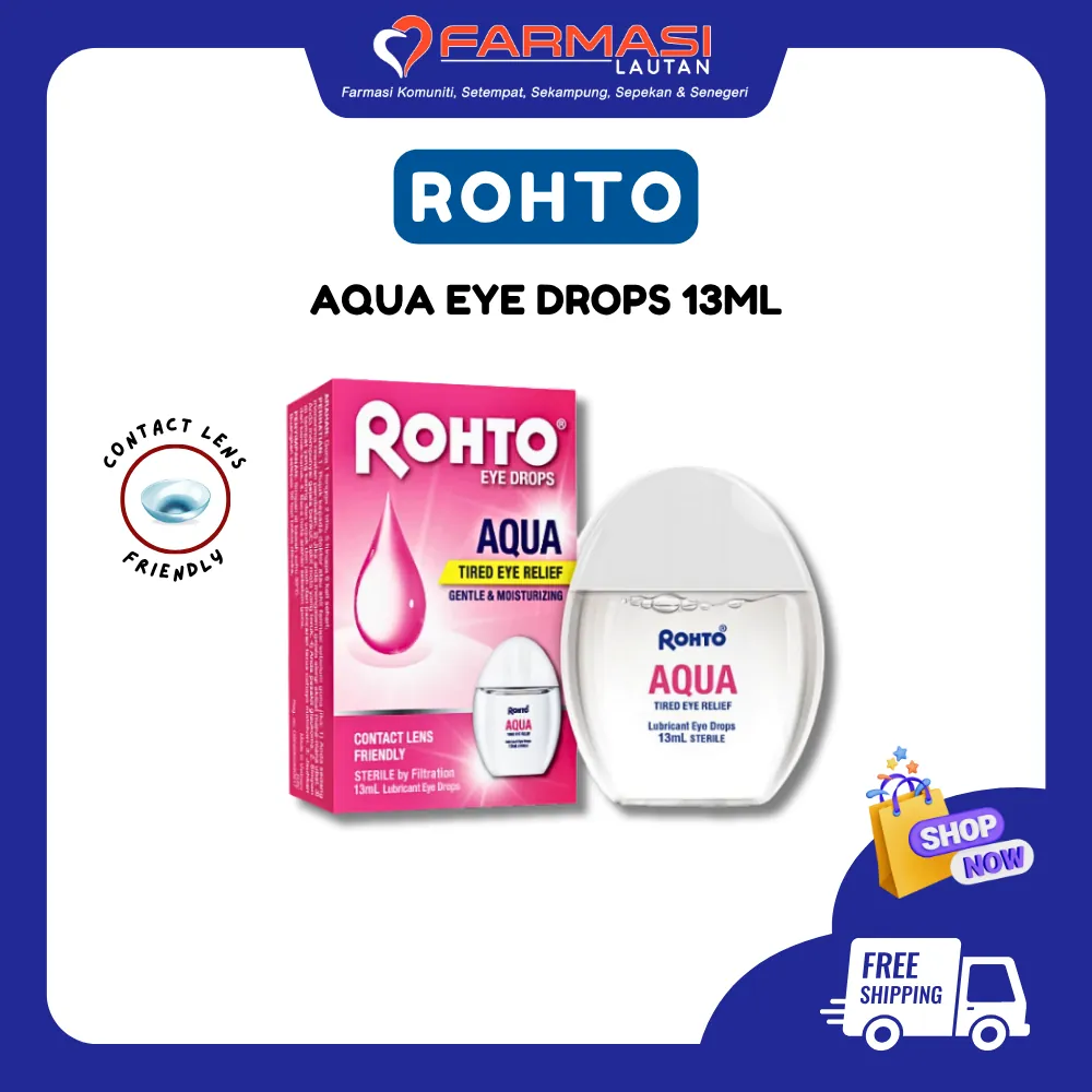 Rohto Eye Drops Aqua Tired Eye Relief 13 ml