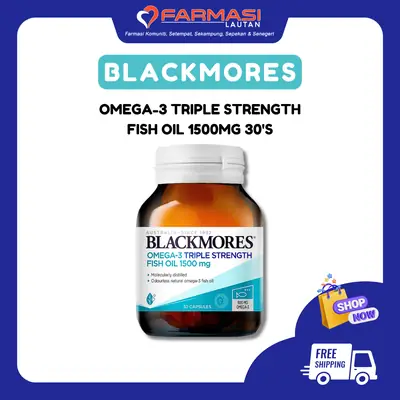 BLACKMORES OMEGA-3 TRIPLE STRENGTH FISH OIL 1500 30 CAPS