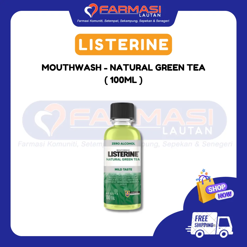 LISTERINE NATURAL GREEN TEA MILD TASTE 100 ML