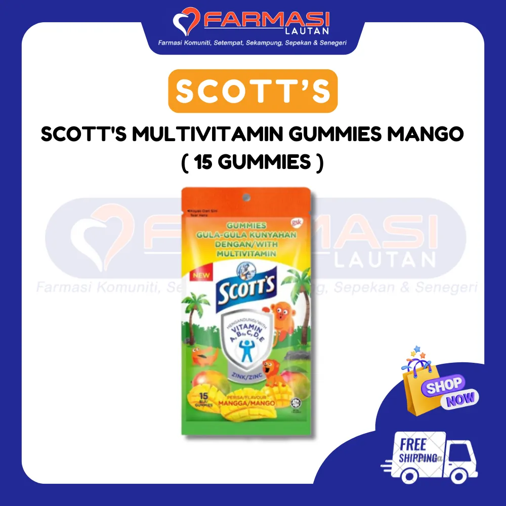 SCOTT'S MULTIVIT GUMMIES MANGO 15 PASTILLES