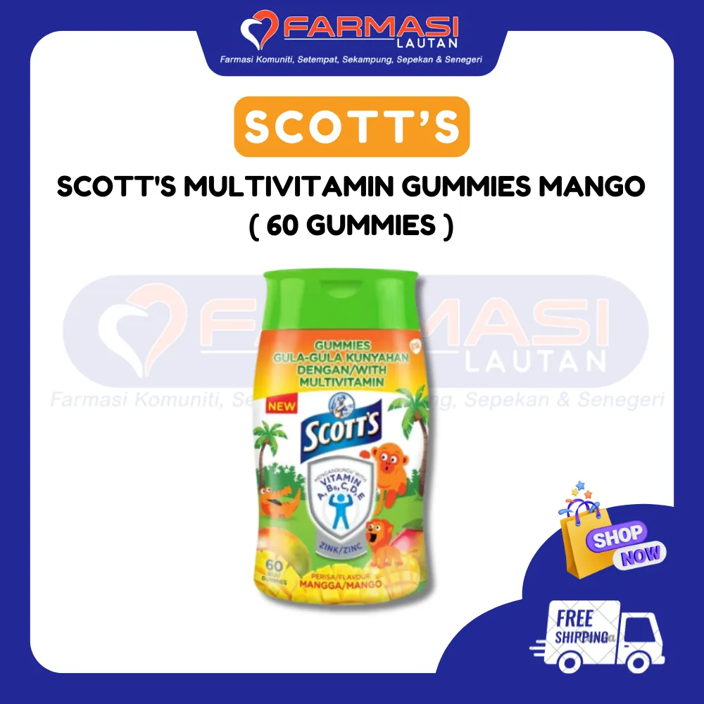 SCOTT'S MULTIVIT GUMMIES MANGO 60 PASTILLES