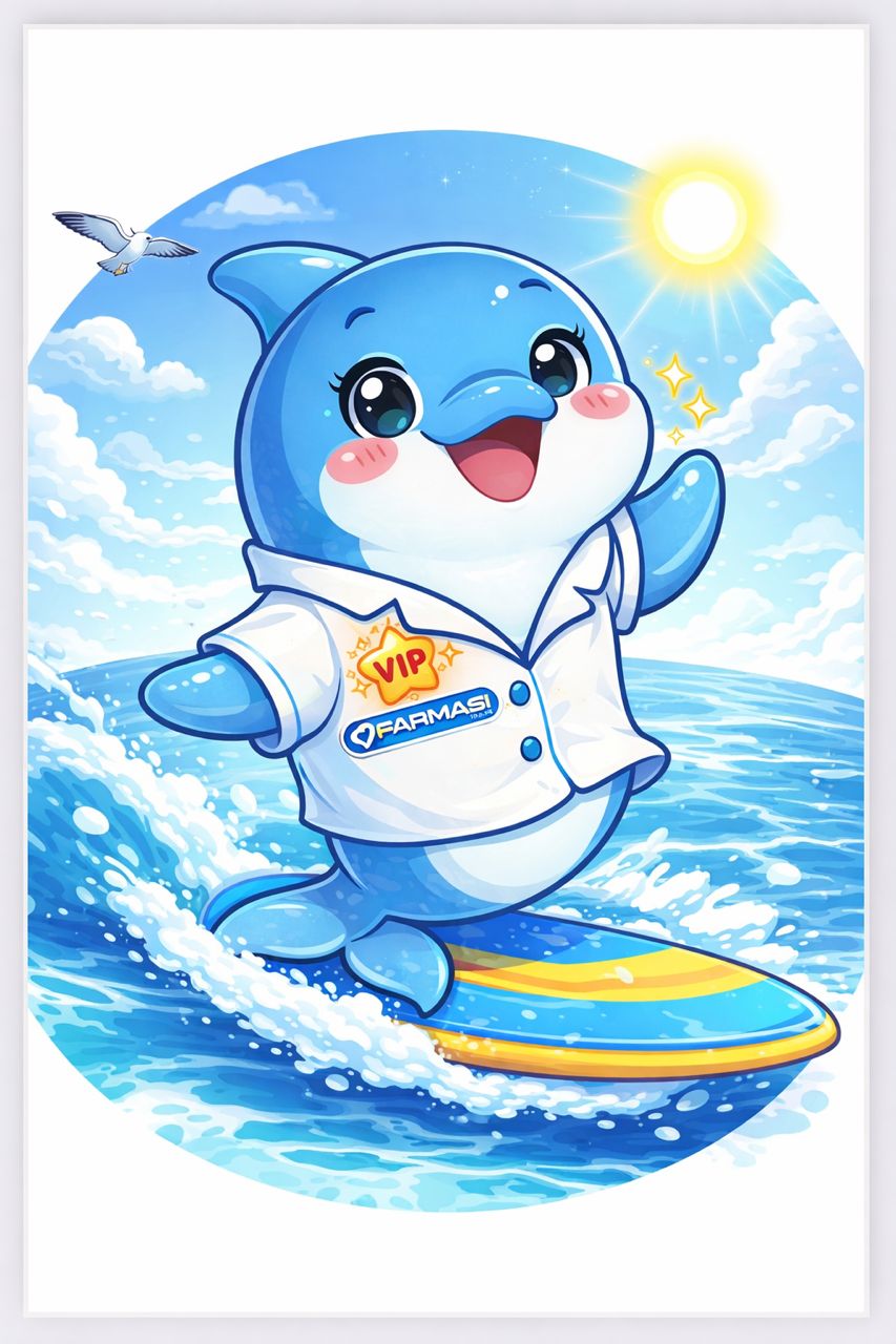 Maskot dolfin VIP Farmasi Lautan