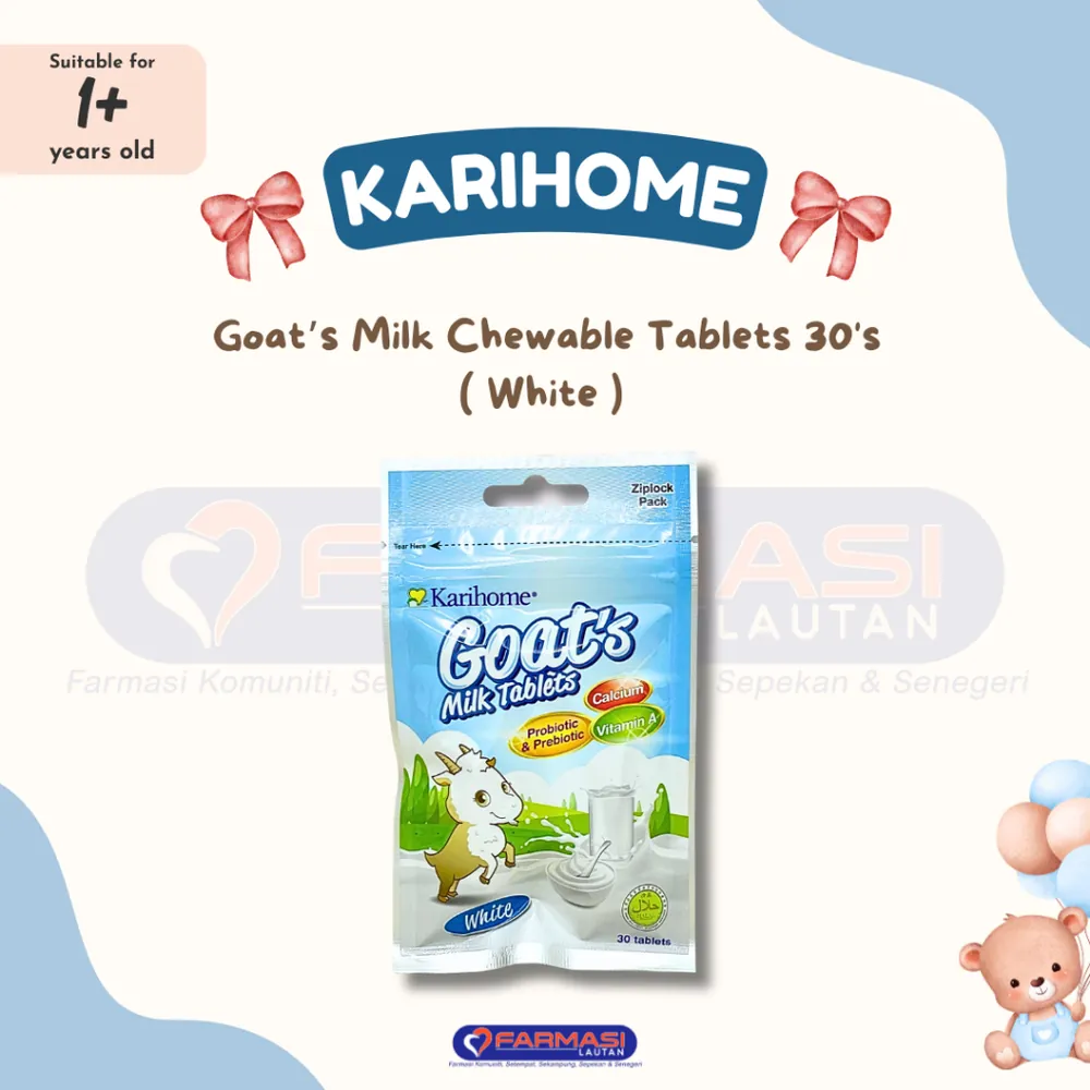 KARIHOME GOAT'S MILK WHITE 30 CHWTABS