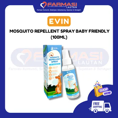 EVIN MOSQUITO REPELLENT SPRAY BABY FRIENDLY 100 ML