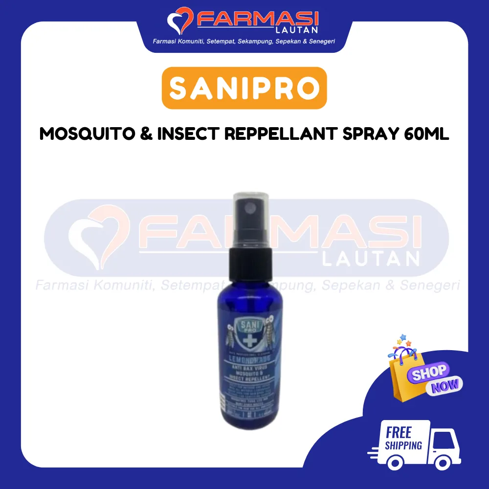 SANIPRO+ MOSQUITO AND INSECT REPPELLANT SPRAY 60 ML