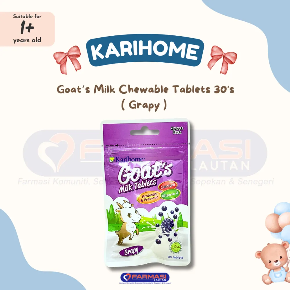 KARIHOME GOAT'S MILK GRAPY 30 CHWTABS