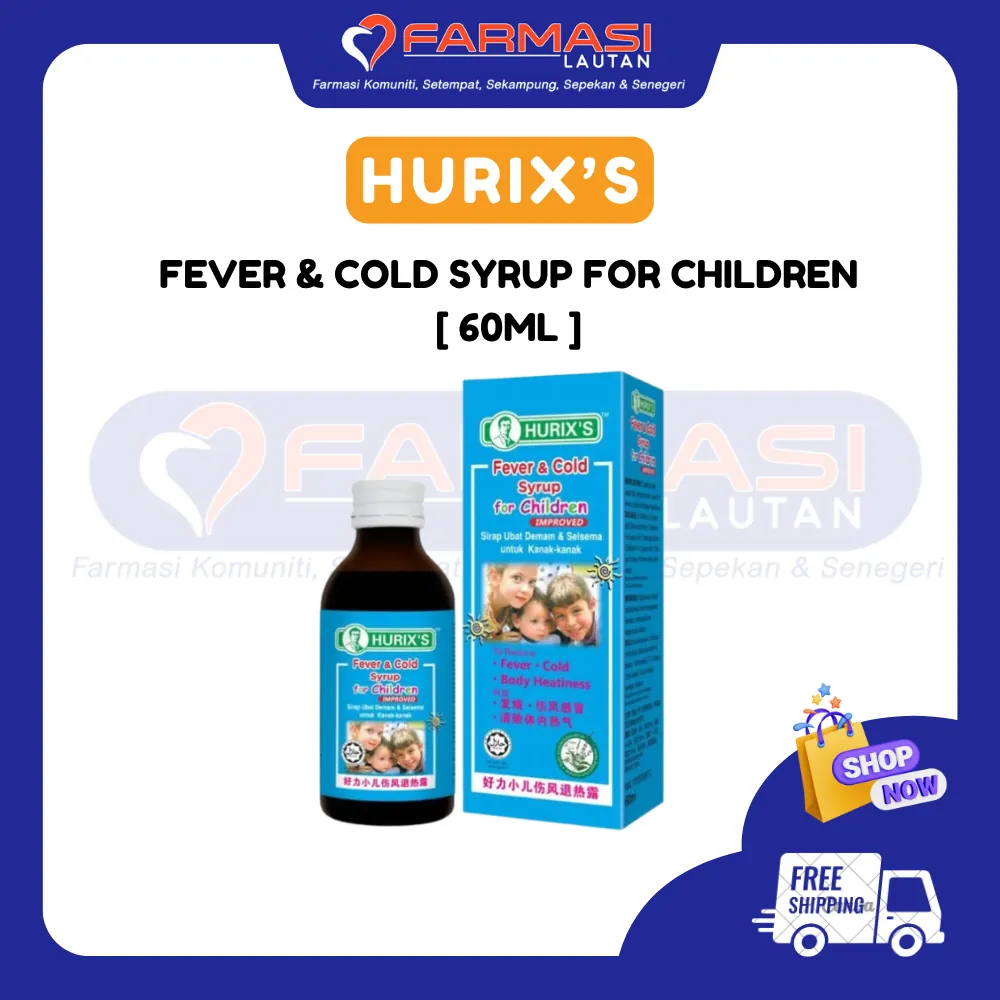 HURIX'S SIRAP UBAT DEMAM & SELSEMA UTK KANAK-KANAK 60ML