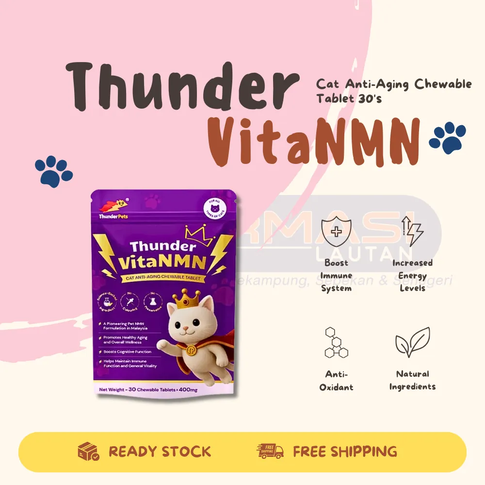 THUNDER VITANMN CAT ANTI-AGING 400 MG 30 CHEW TABS