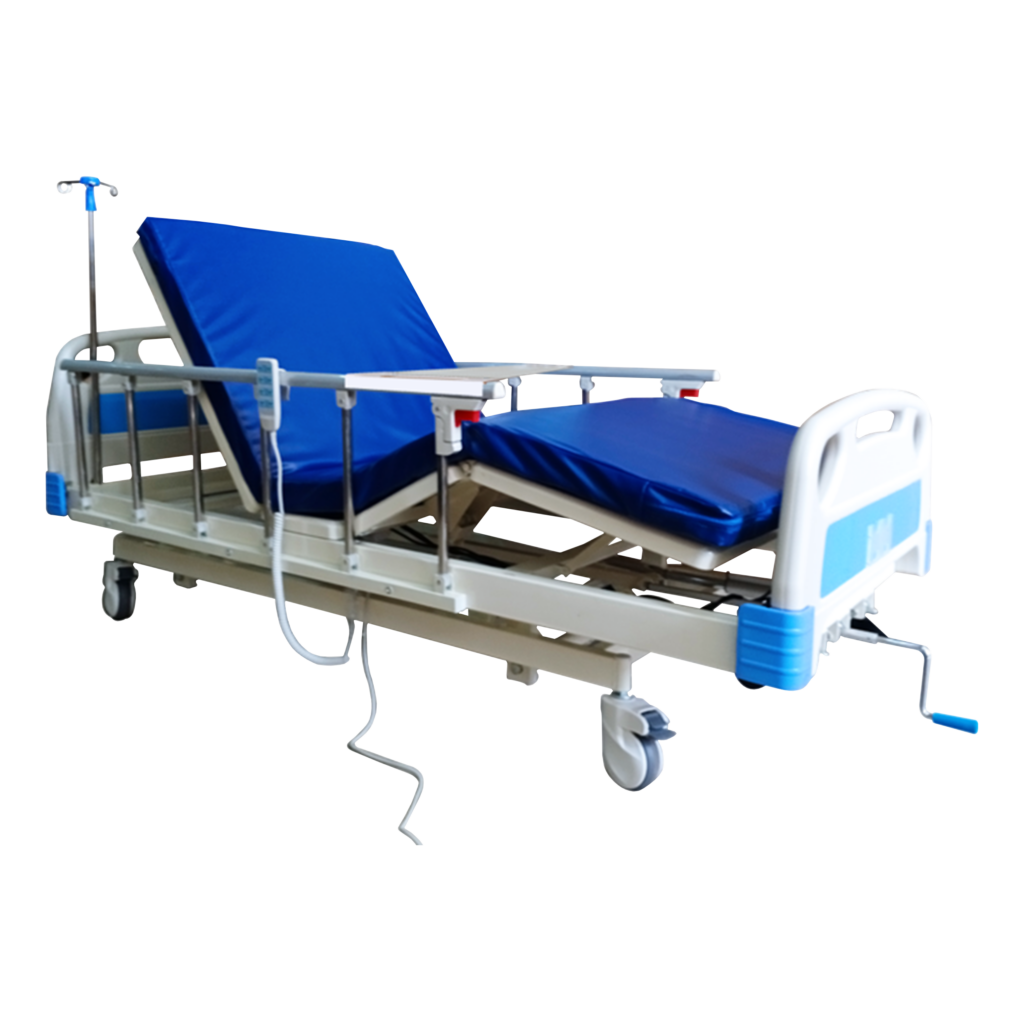 Alv Hospital Bed 3 Function Electric With Mattress & Dining Table